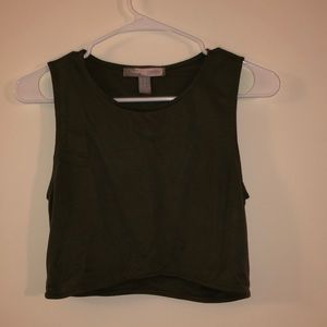 Green crop top